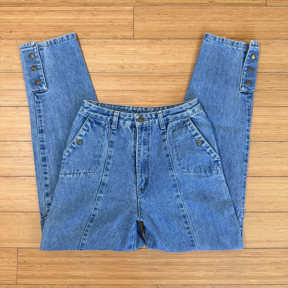UNIONBAY High Rise Utility Denim Pants Button Ankle Detail Y2K